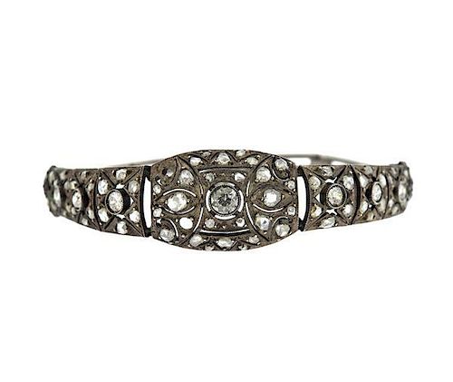Antique Silver Diamond Bracelet
