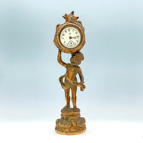 Jenning Bros Clock Gold Toned Figurine