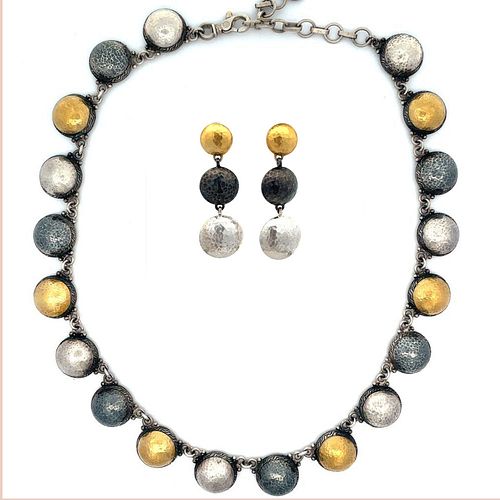 Gurhan Sterling Silver Necklace and Earrings
