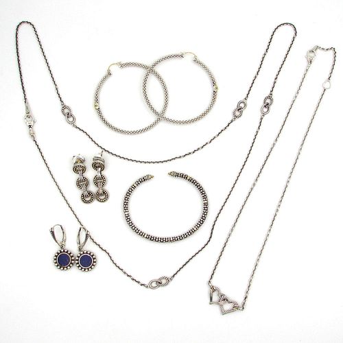 Six Pieces of Lagos Sterling and 18k Jewelry