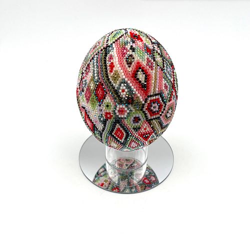 Beaded Ostrich Egg by William Hodge