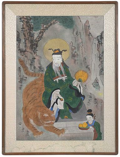 Framed Korean Silk Painting