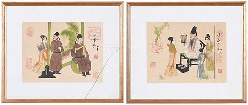 Two Framed Chinese Watercolors
