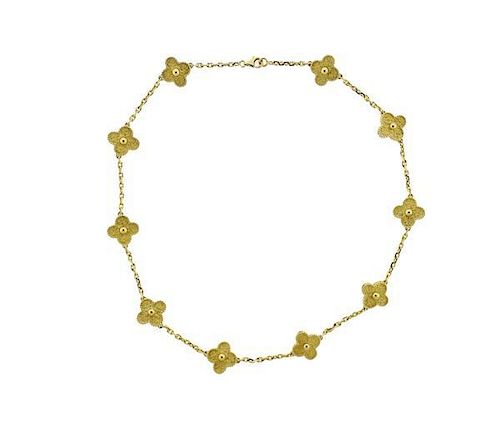 Van Cleef &amp; Arpels Vintage Alhambra 18k Gold Necklace