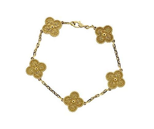 Van Cleef &amp; Arpels Vintage Alhambra 18k Gold Bracelet
