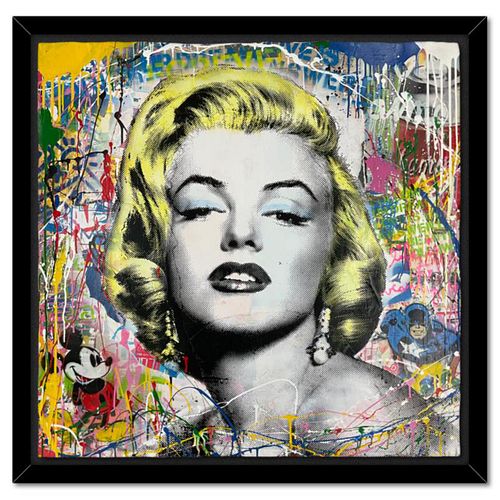 Mr. Brainwash- Original Mixed Media on Deckle Edge Paper "My Heart is Yours"