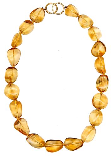 Tiffany Co. By Paloma Picasso Necklace In 18Kt Gold With Citrines