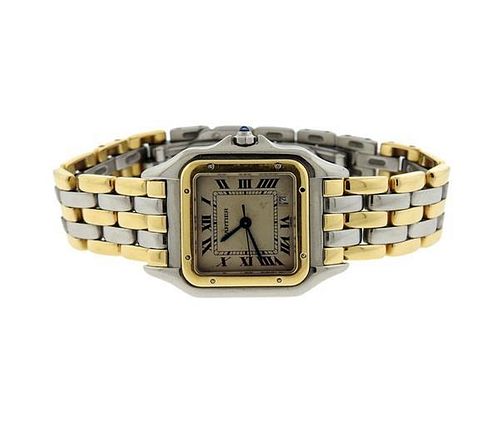 Cartier Panthere 18K Gold Stainless Steel Quartz Watch