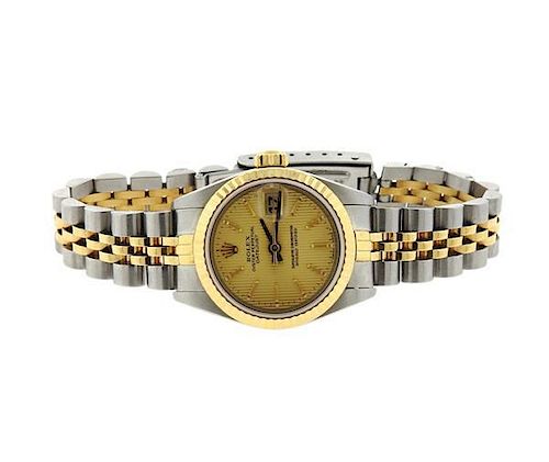Rolex Datejust Oyster Perpetual 18K Gold Steel Watch ref.69173