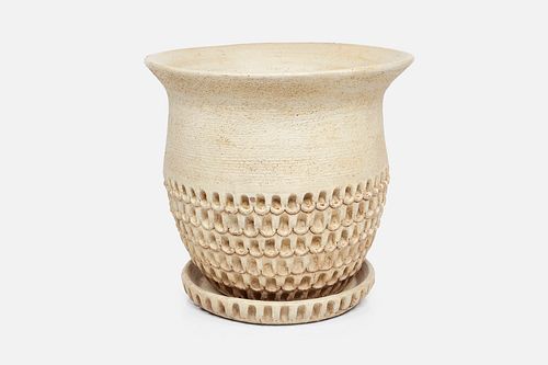 Ceramic Design, Large 'Thumb' Planter With Saucer (2)