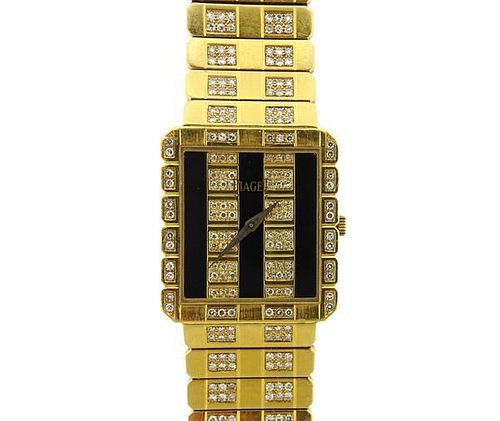 Piaget 18K Gold Diamond Quartz Watch