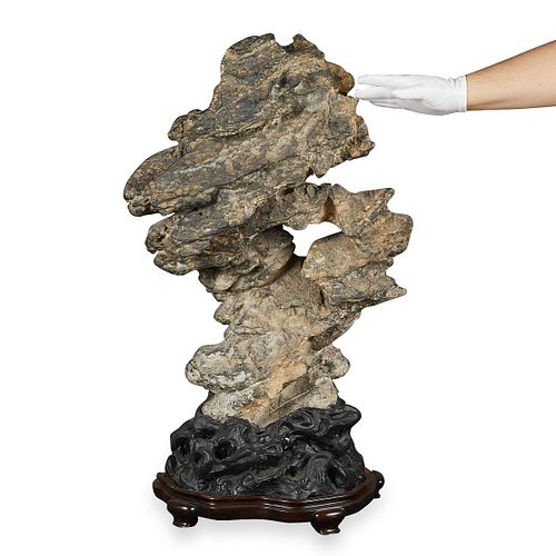 19th c. Chinese Scholar's Rock w/ Stand