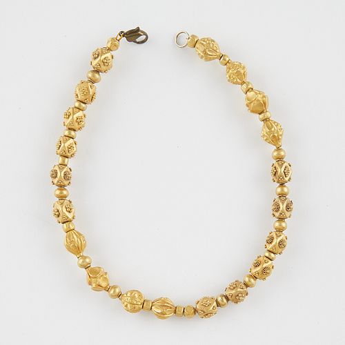Ancient Chinese Gold Bead Necklace