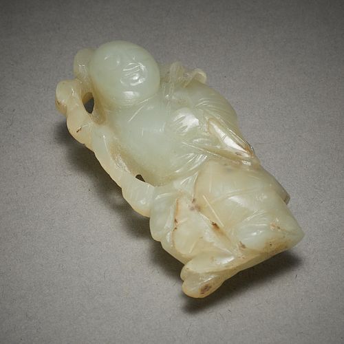 18th-19th c. Fine Chinese Jade Carving of a Boy