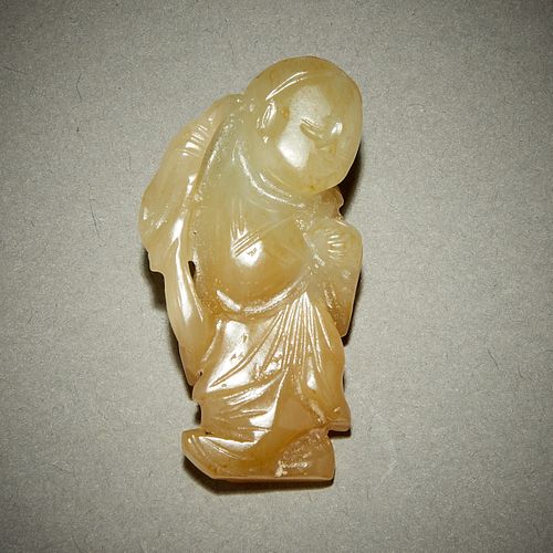 Late 19th c. Chinese Jade Carving of a Boy
