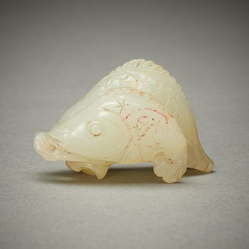 Chinese Pale Jade Fish Carving