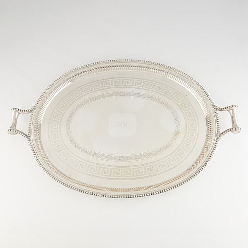 Large Sheffield Silverplate Serving Tray