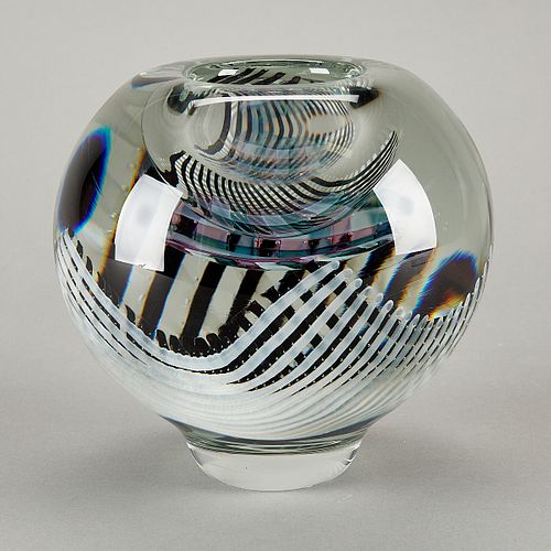 Gary Beecham "Double Textile" Glass Vessel
