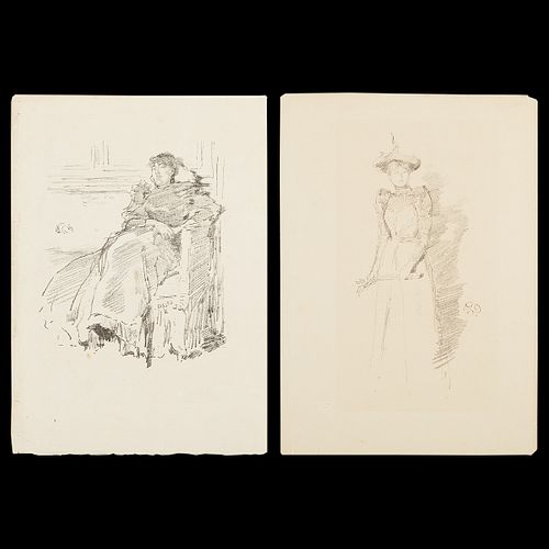 2 James Whistler Studio Lithographs 1890s