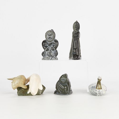 5 Inuit Soapstone Carvings