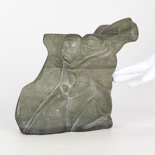 Inuit Double Sided Soapstone Carving