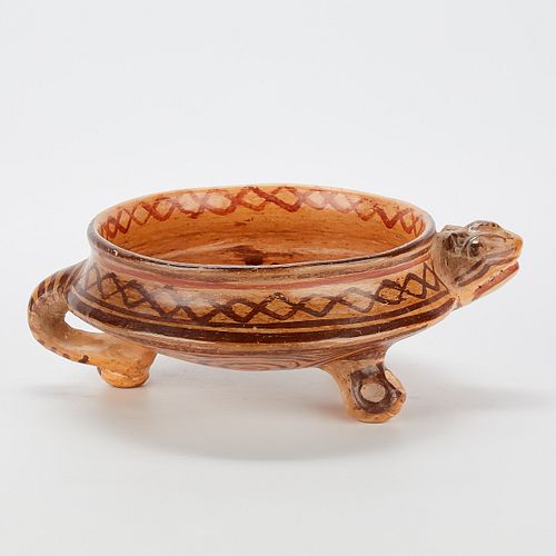 Pre-Columbian Style Ceramic Turtle Bowl