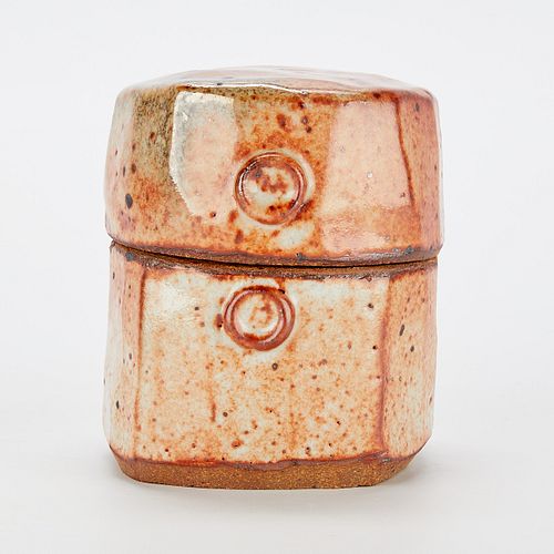 Warren MacKenzie Shino Ceramic Box - Marked