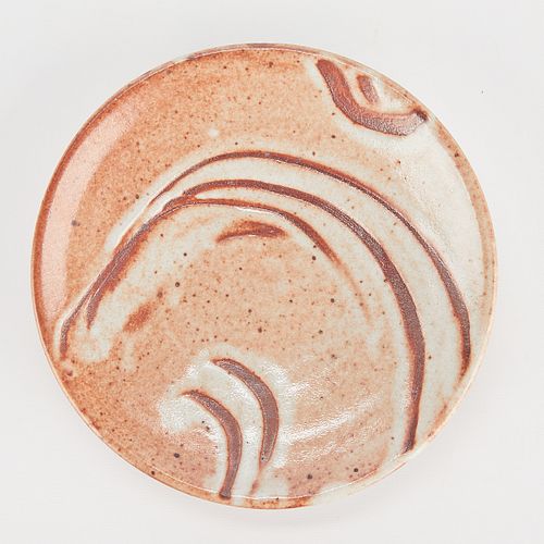 Warren MacKenzie Shino Ceramic Plate - Marked