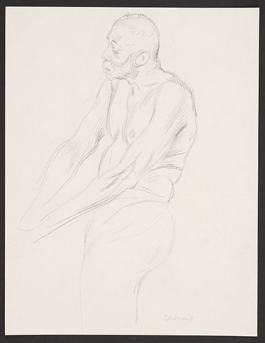 Paul Cadmus Male Figure Graphite on Paper