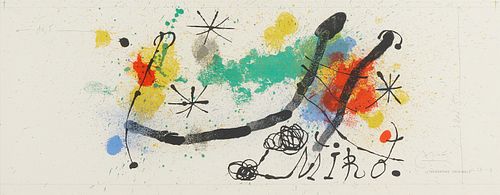 Joan Miro Lithograph w/ Original Notations