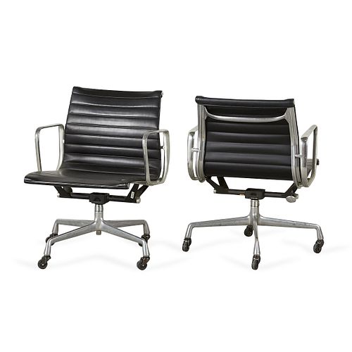 Pair of Aluminum Group Eames Chairs