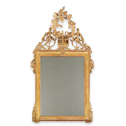 18th c. Rococo Style Birdcage Mirror
