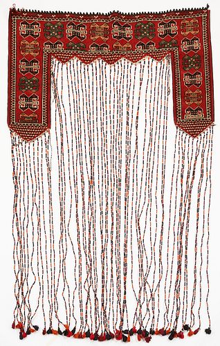 Middle Eastern Kapanuk Wool Wall Rug 7'2" x 4'7"