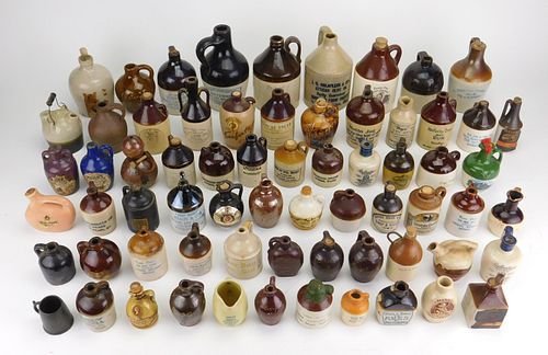 60+ Miniature stoneware jugs