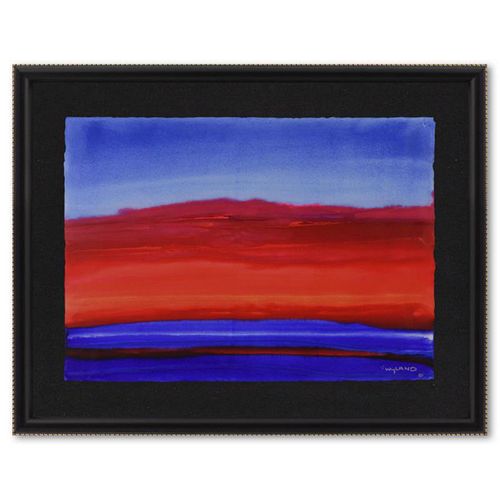 Wyland, "Abstract" Framed Original Watercolor Painting Hand Signed with Letter of Authenticity.