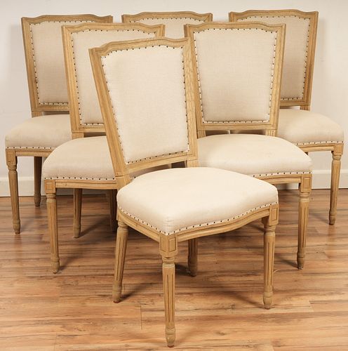 Set Of 6 Upholstered Dining Chairs 