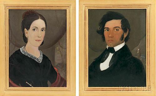 Attributed to William Matthew Prior (Massachusetts/Maine, 1806-1873), Pair of Portraits, Possibly a Portuguese Sea Captain an