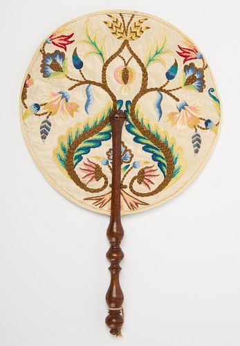 Silk Embroidered Fan