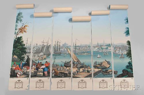 "Boston Harbor" Wallpaper Panels
