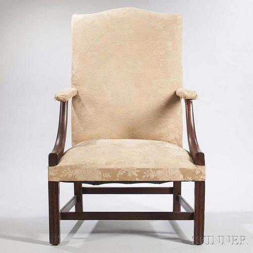 Upholstered Mahogany Lolling Chair