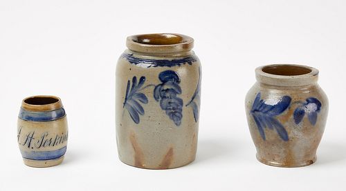 Two Stoneware Jars and a Mug