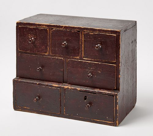 Apothecary Chest in Spanish Brown Paint