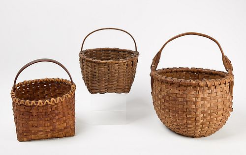 Three Early Splint Baskets