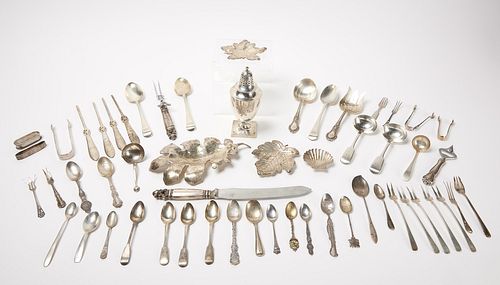 57 Pieces of Mixed Sterling Silver, Two Tiffany