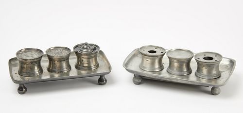 Two Pewter Ink Stands