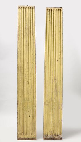 Yellow Fluted Architectural Columns