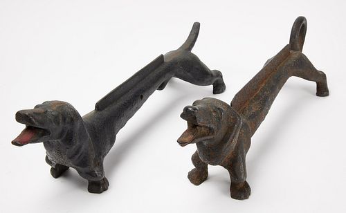 Two Dachshund Boot Scrapers