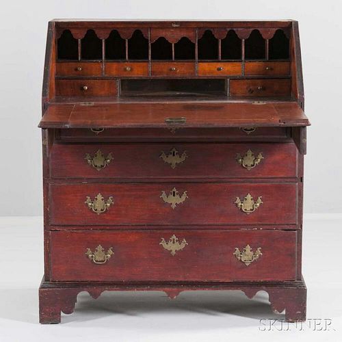 Red-stained Cherry Slant-lid Desk