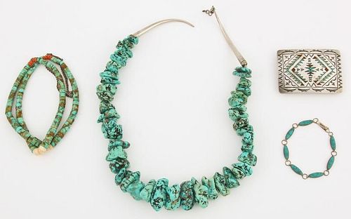 4 Pcs Vintage Turquoise Jewelry