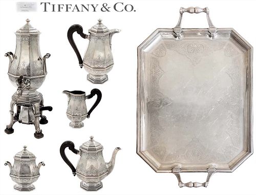 Early 20th C. French Sterling Silver Tiffany & Co. Tea Set